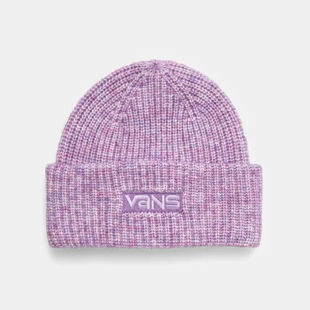 Vans caciula din amestec de lana culoarea violet