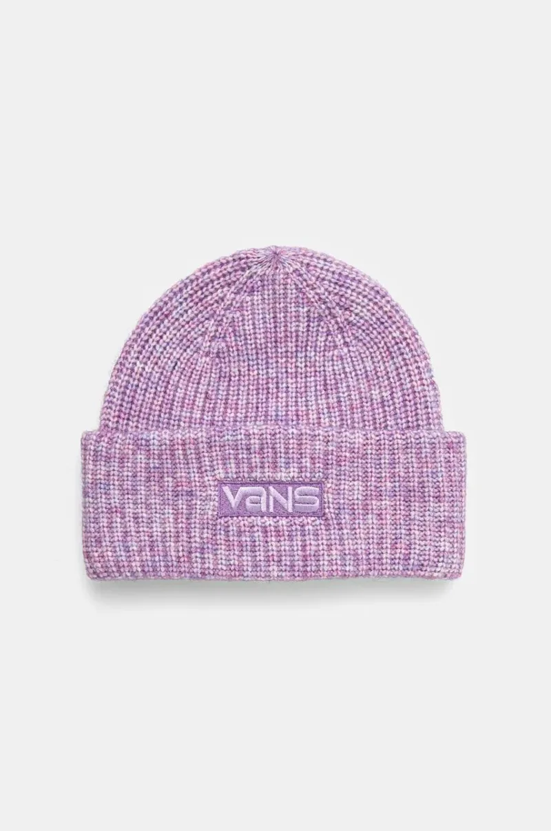 Vans caciula din amestec de lana culoarea violet