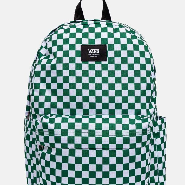 Vans ghiozdan copii OLD SKOOL GROM CHECK BACKPACK culoarea verde