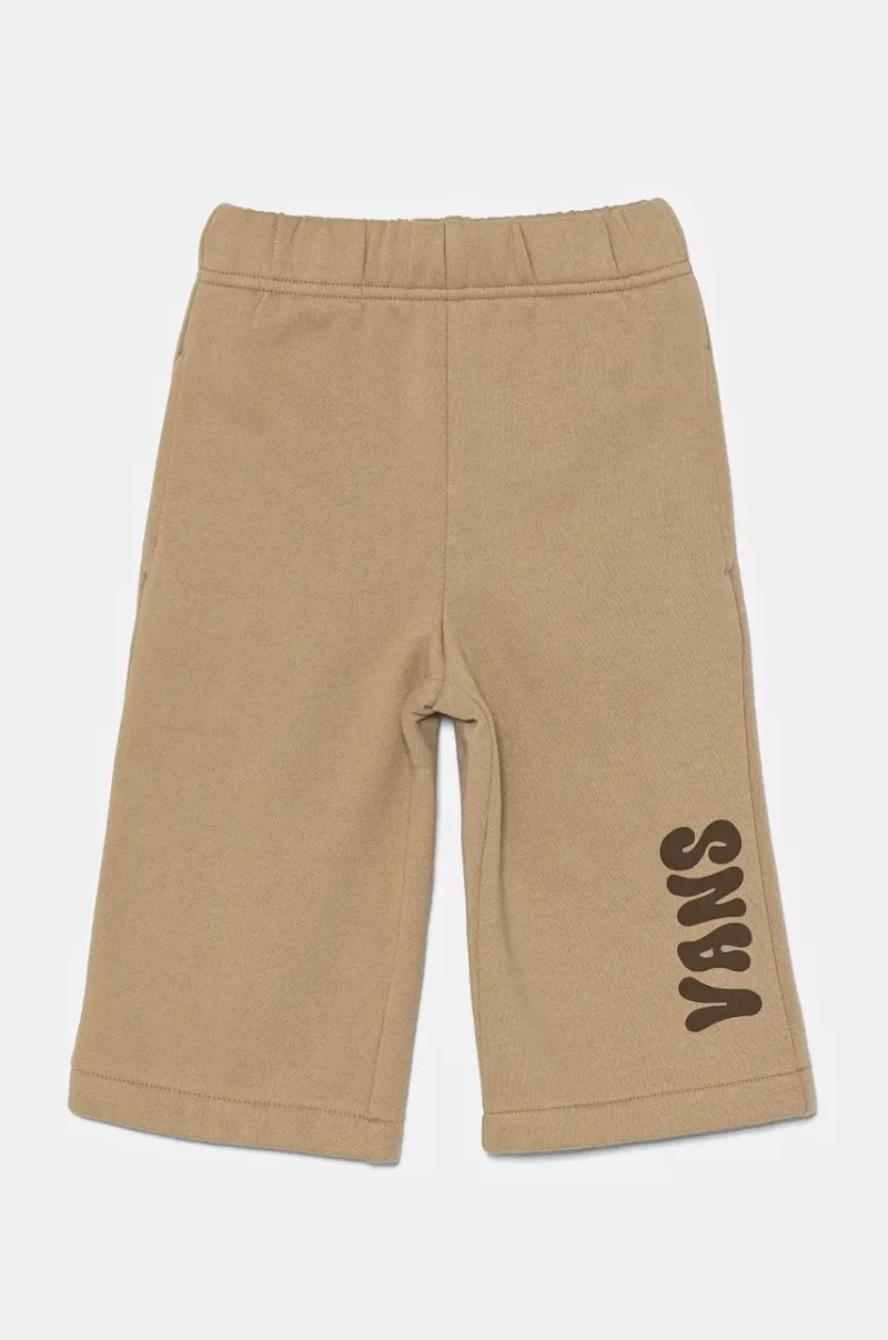 Vans pantaloni copii Happy Days Sweatpant culoarea bej