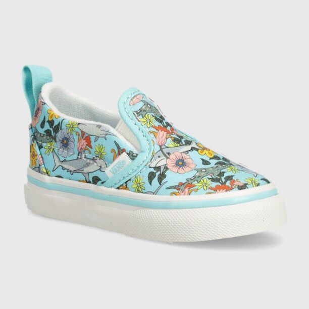 Vans tenisi copii TD Slip-On V culoarea turcoaz