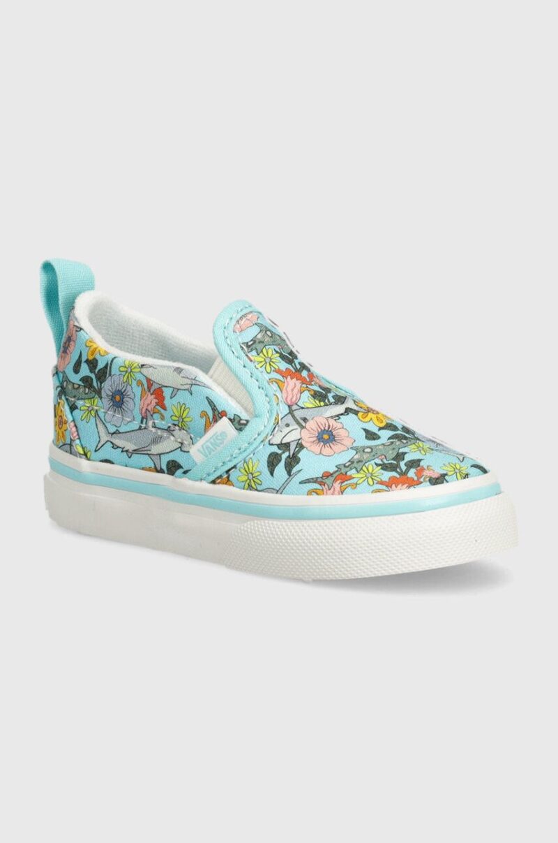 Vans tenisi copii TD Slip-On V culoarea turcoaz