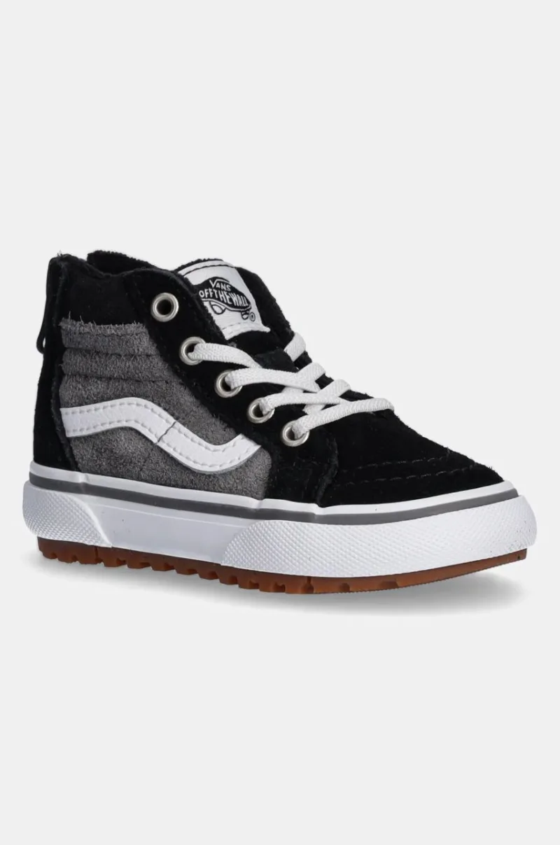 Vans tenisi de piele pentru copii MTE SK8-Hi Zip culoarea gri