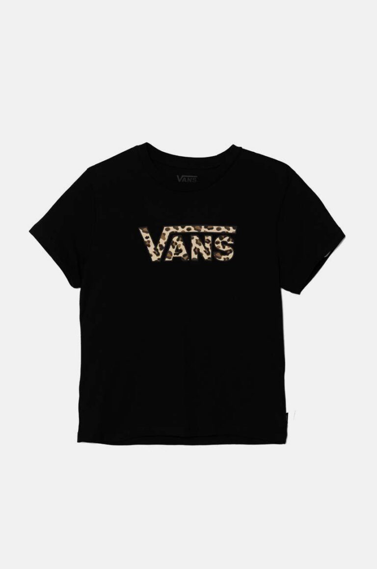 Vans tricou de bumbac pentru copii GR FELIDAE DROP culoarea bej