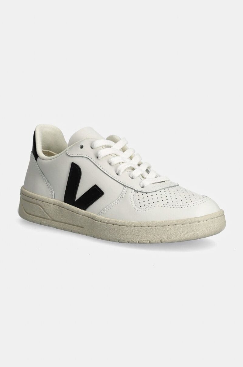 Veja sneakers din piele V-10 culoarea alb