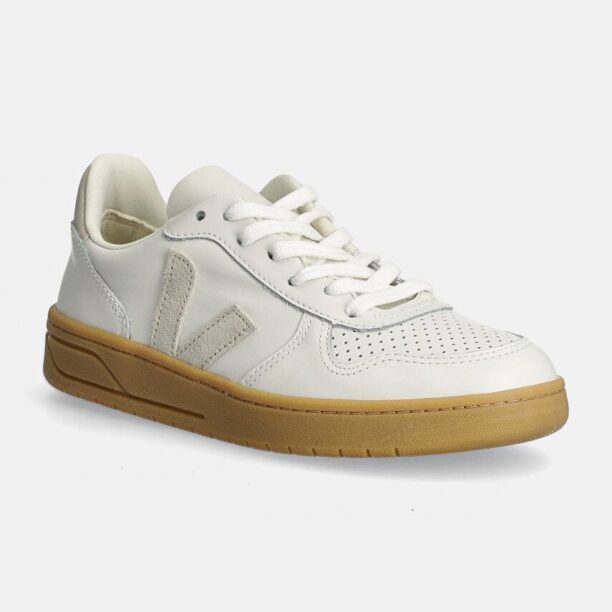 Veja sneakers din piele V-10 culoarea alb