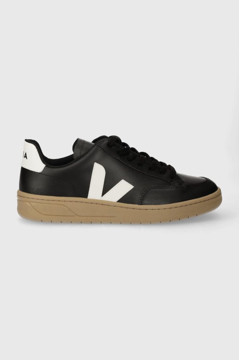 Veja sneakers din piele V-12 culoarea negru