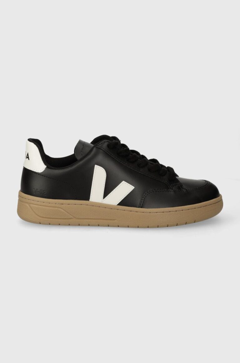 Veja sneakers din piele V-12 culoarea negru