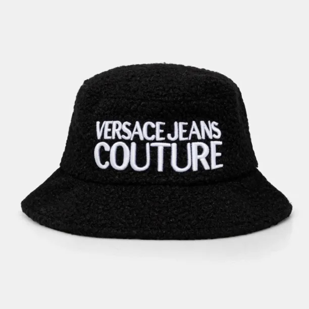 Versace Jeans Couture palarie din amestec de lana culoarea negru