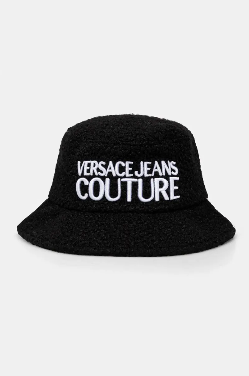 Versace Jeans Couture palarie din amestec de lana culoarea negru