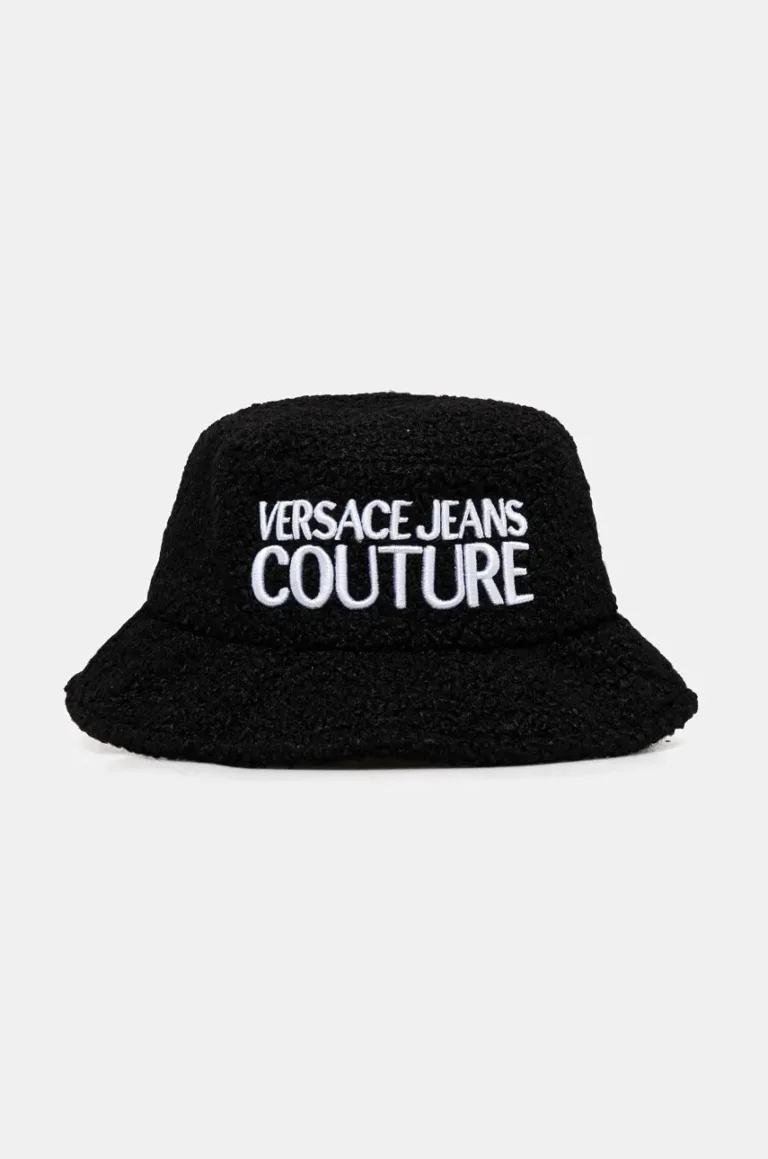 Versace Jeans Couture palarie din amestec de lana culoarea negru