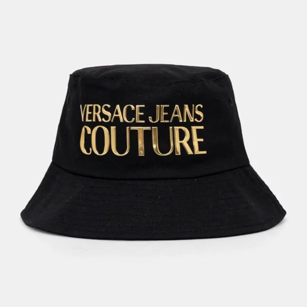 Versace Jeans Couture palarie din bumbac culoarea negru