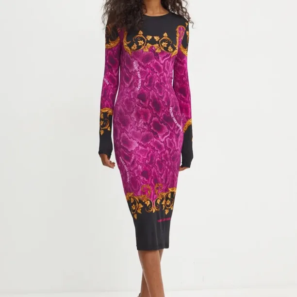 Versace Jeans Couture rochie culoarea roz