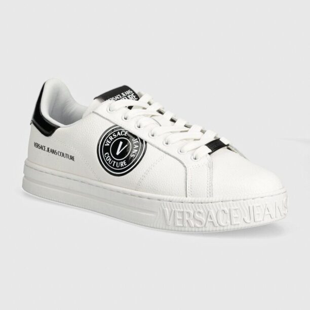 Versace Jeans Couture sneakers din piele Court 88 culoarea alb