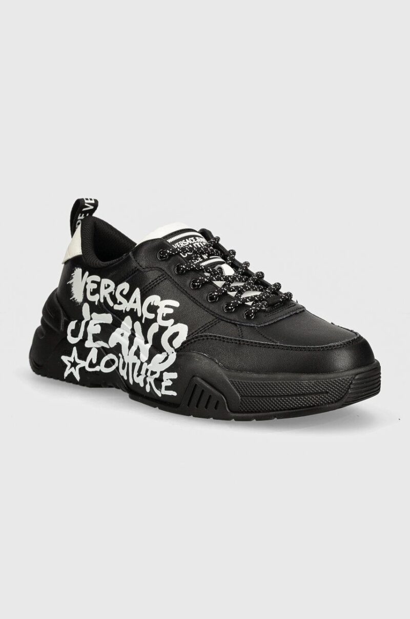 Versace Jeans Couture sneakers din piele Stargaze culoarea negru