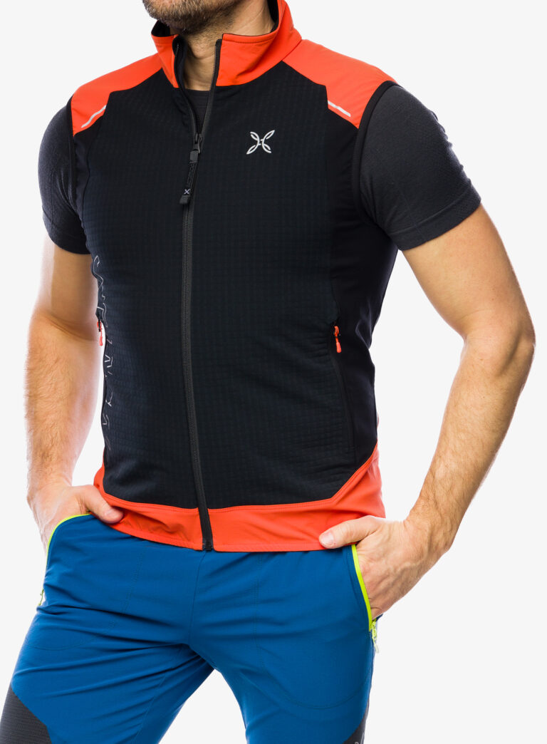 Vestă Montura Wind Revolution Vest - black/bright orange