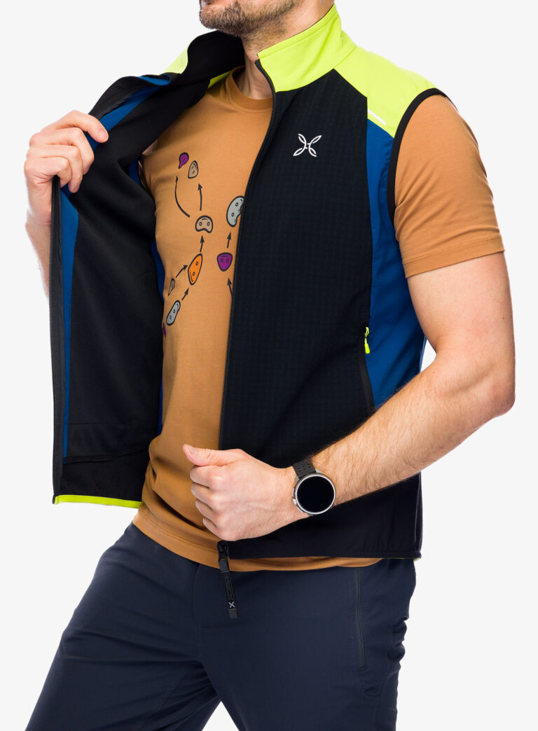 Vestă Montura Wind Revolution Vest - black/lime green - imagine 6