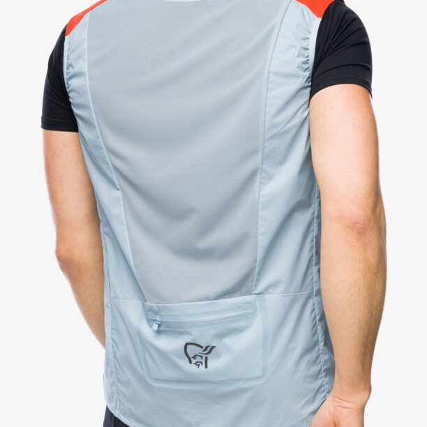 Vestă Norrona Senja Aero90 Vest - arednalin/blue fog preţ