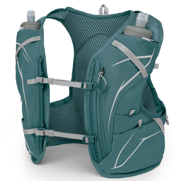 Vesta alergare Osprey Dyna 6 + Soft Flasks - cascade blue/silver lining preţ