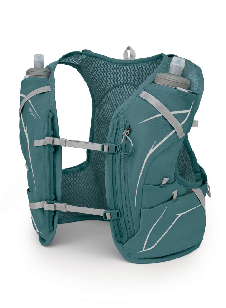 Vesta alergare Osprey Dyna 6 + Soft Flasks - cascade blue/silver lining preţ