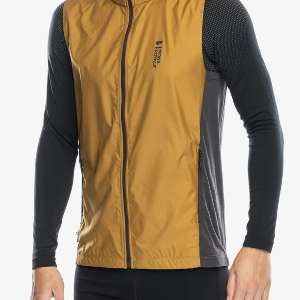 Vesta ciclism Mons Royale Redwood Wind Vest - shale/cumin