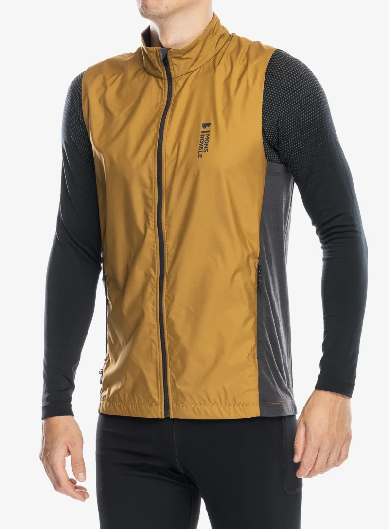 Vesta ciclism Mons Royale Redwood Wind Vest - shale/cumin