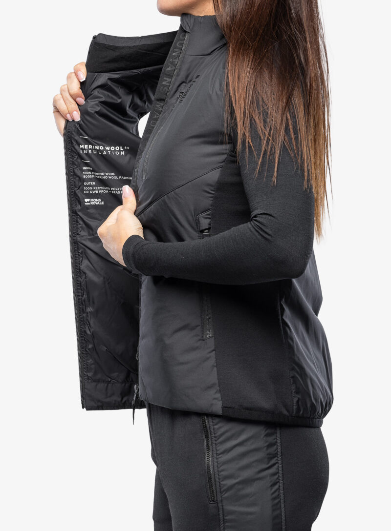 Original Vesta femei Mons Royale Arete Wool Insulation Vest - black