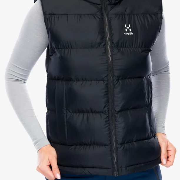 Vesta încălzită Haglofs Puffy Mimic Vest - true black