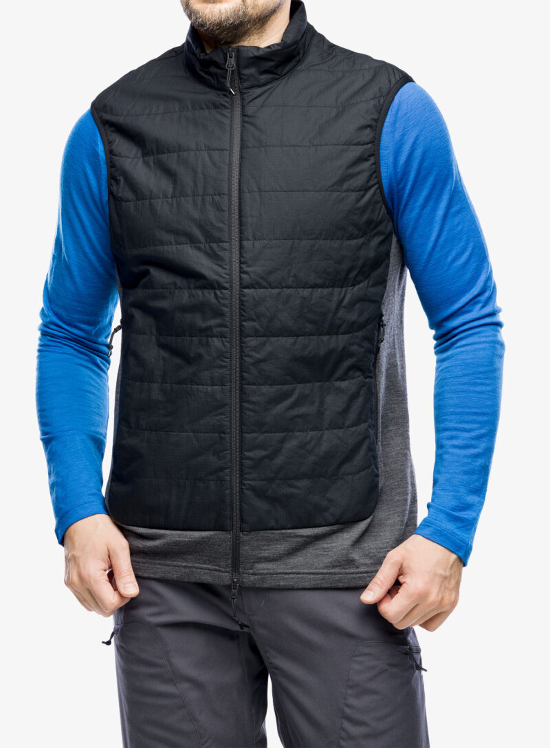 Vesta încălzită Icebreaker MerinoLoft Vest - black/jet