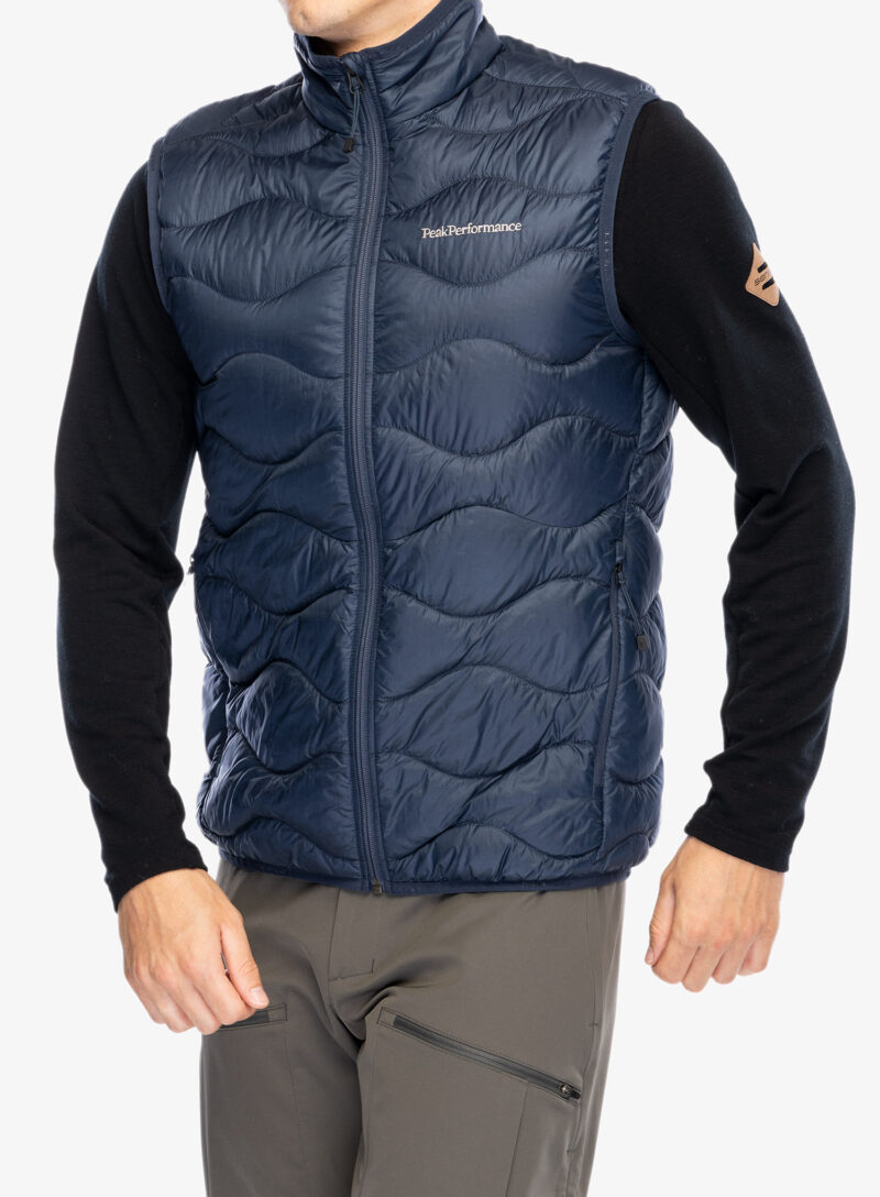 Vesta matlasata barbati Peak Performance Helium Down Vest - blue shadow/shadow