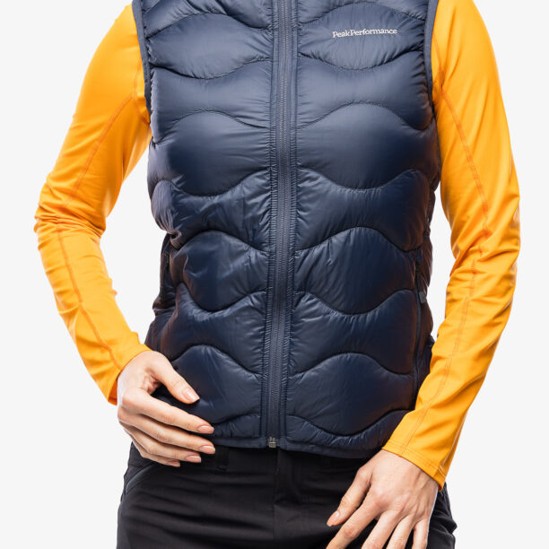 Vesta matlasata femei Peak Performance Helium Down Vest - blue shadow