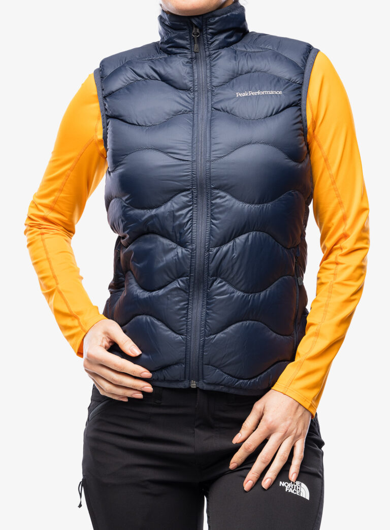 Vesta matlasata femei Peak Performance Helium Down Vest - blue shadow