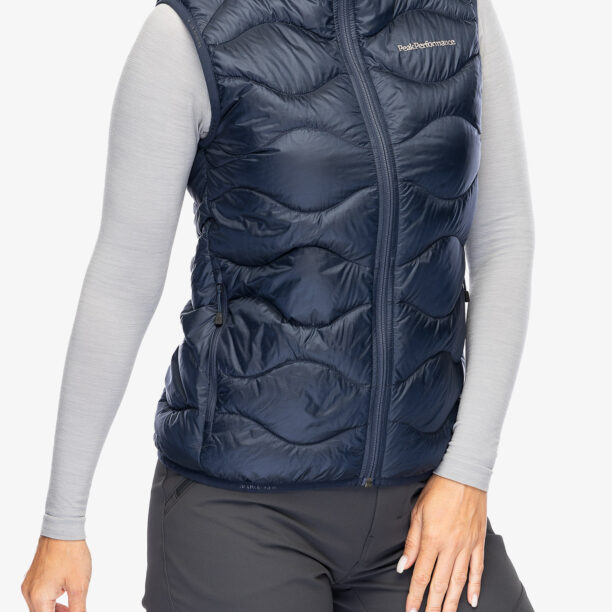 Vesta matlasata femei Peak Performance Helium Down Vest - blue shadow/shadow