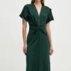 Victoria Beckham rochie culoarea verde