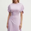 Victoria Beckham rochie culoarea violet