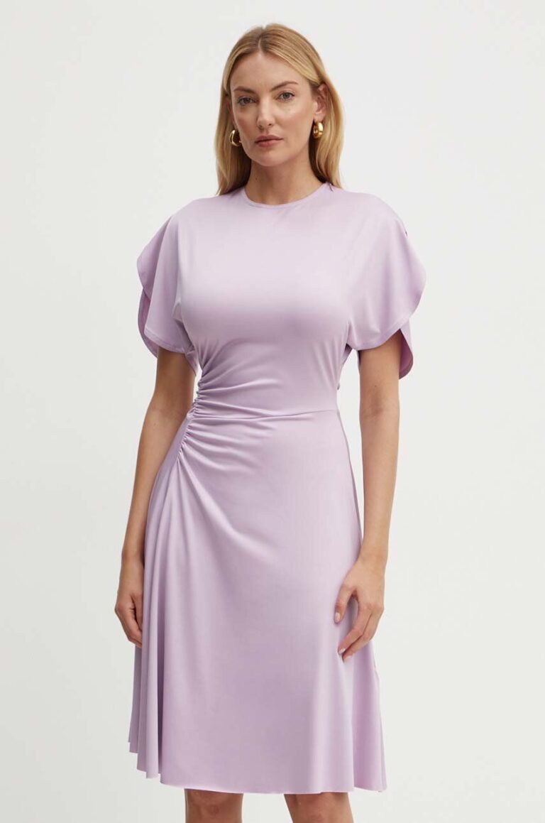 Victoria Beckham rochie culoarea violet