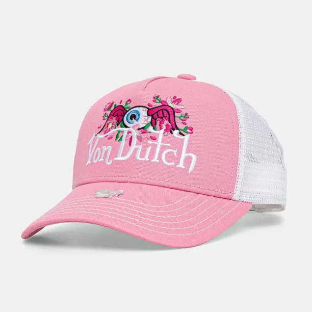 Von Dutch sapca TRUCKER MADISON culoarea roz