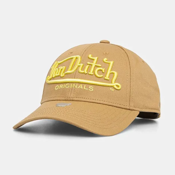 Von Dutch șapcă de baseball din bumbac DB SEATTLE culoarea bej