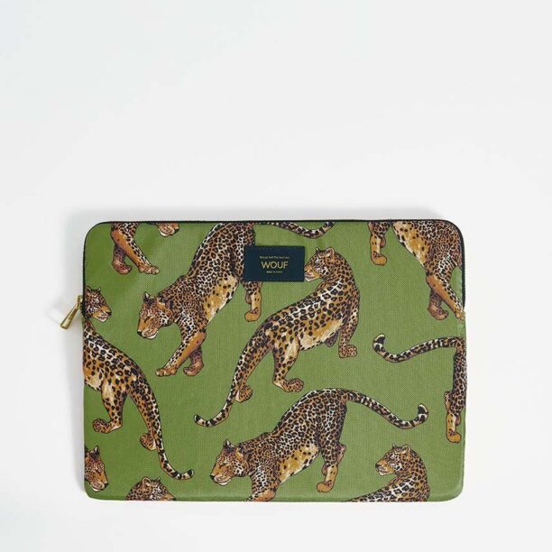 WOUF husa laptop Olive Leopard 15