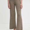 Weekend Max Mara pantaloni de trening de lână culoarea maro