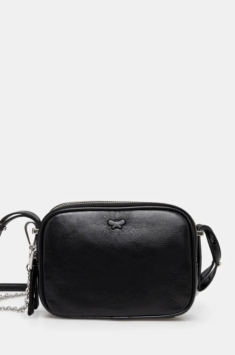 Weekend Max Mara poseta de piele culoarea negru