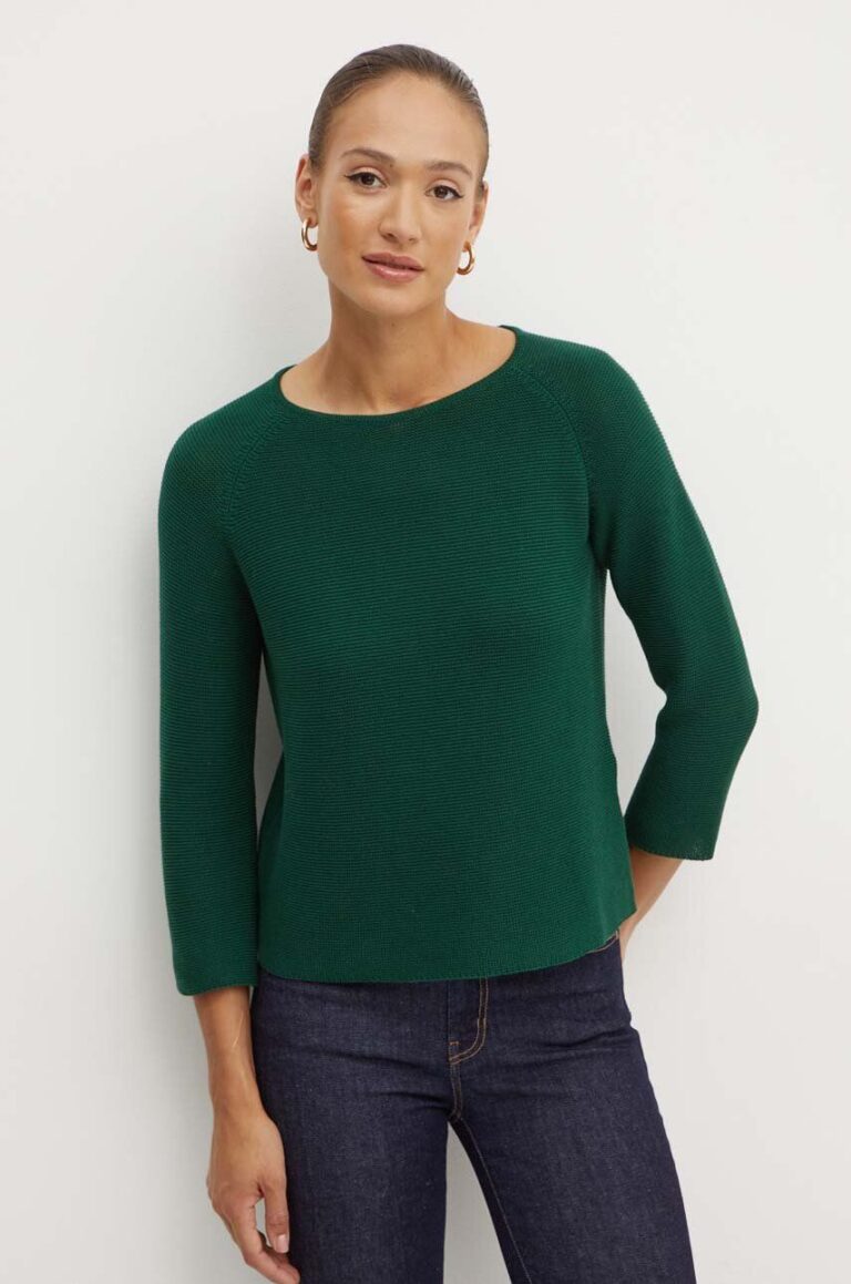 Weekend Max Mara pulover de bumbac culoarea verde