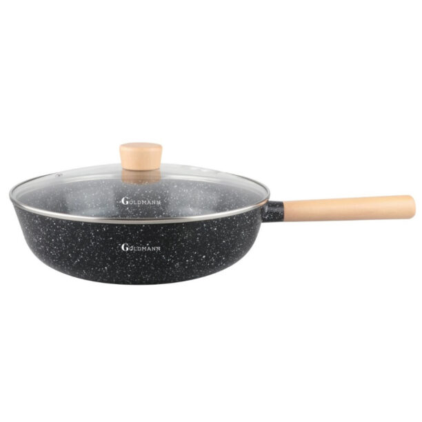 Wok cu capac din sticla Goldmann GM-0130L