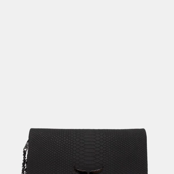 ZADIG&VOLTAIRE poseta de piele culoarea negru