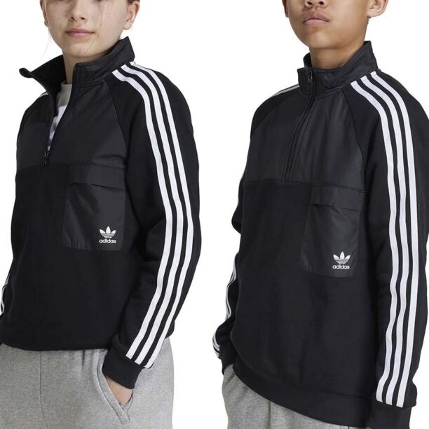 adidas Originals bluza copii HZ CREW culoarea negru