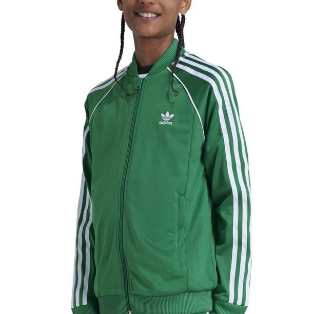 adidas Originals bluza copii SST TRACK TOP culoarea verde