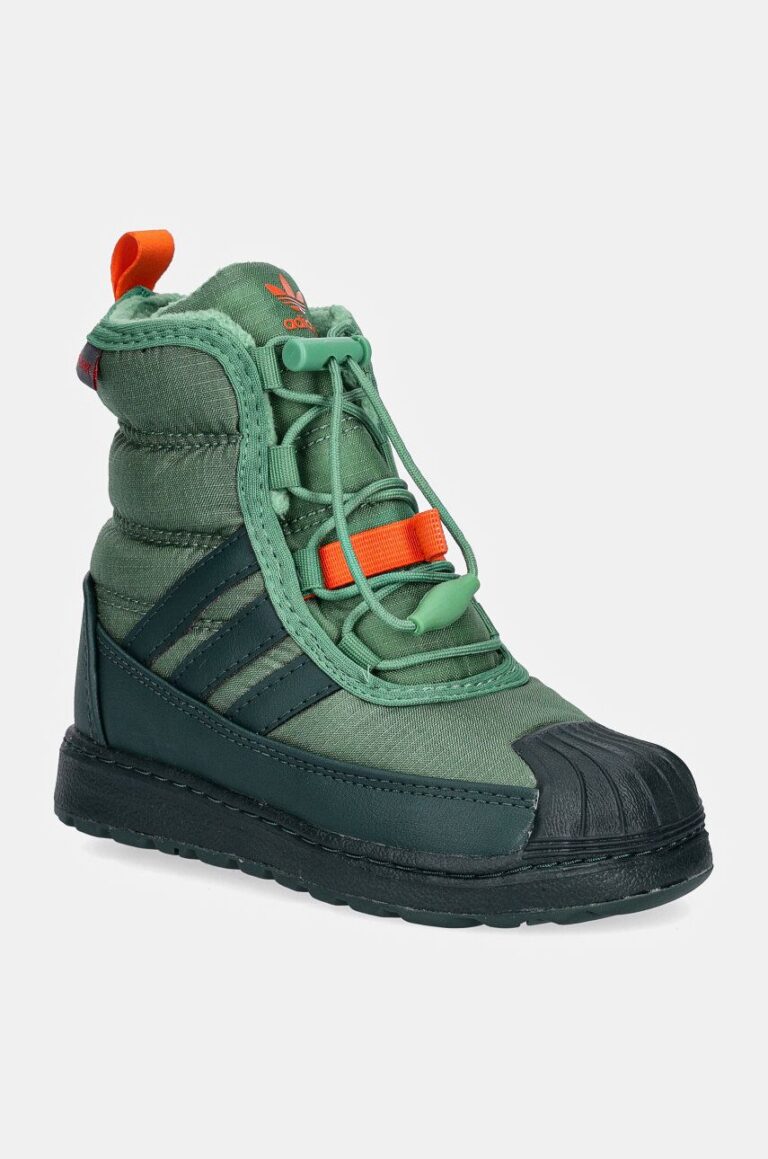 adidas Originals cizme de iarna copii SUPERSTAR 360 BOOT 2.0 culoarea verde