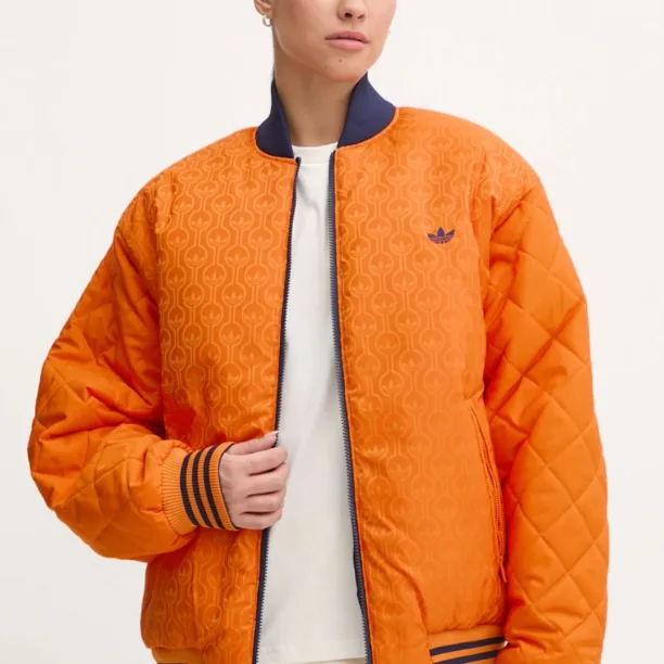 adidas Originals geaca bomber cu doua fete 70s Reversible Oversized Bomber Jacket femei