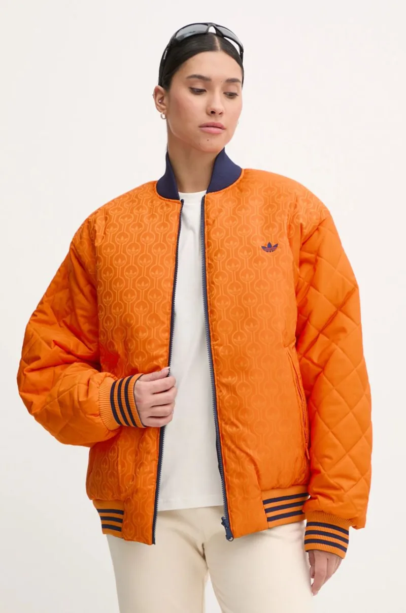 adidas Originals geaca bomber cu doua fete 70s Reversible Oversized Bomber Jacket femei