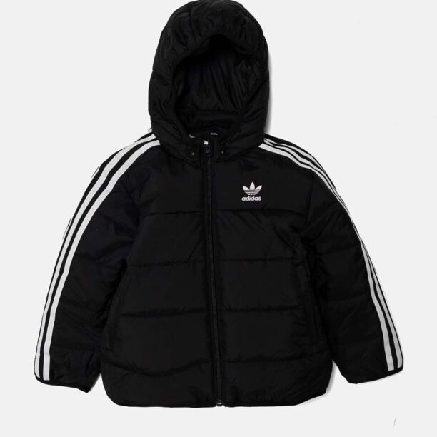 adidas Originals geaca copii PADDEDACKET culoarea negru